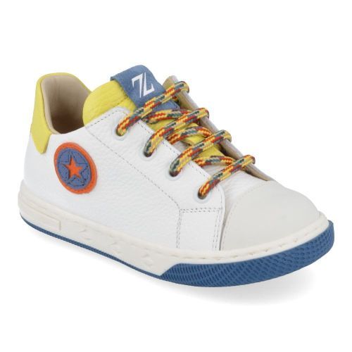 Zecchino d'oro sneakers wit Jongens ( - wit  sneaker met rubberen stootneusN12-1589-ZL) - Junior Steps