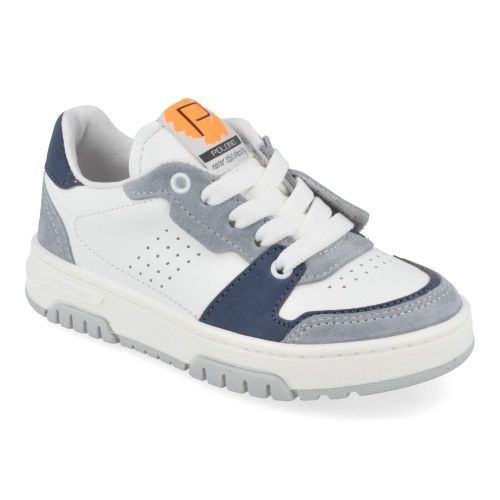 Poldino Schoenen blauw Jongens ( - blauw witte sneaker 6300) - Junior Steps