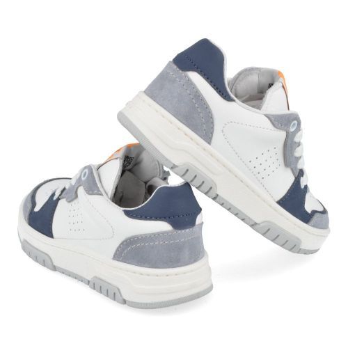 Poldino Schoenen blauw Jongens ( - blauw witte sneaker 6300) - Junior Steps