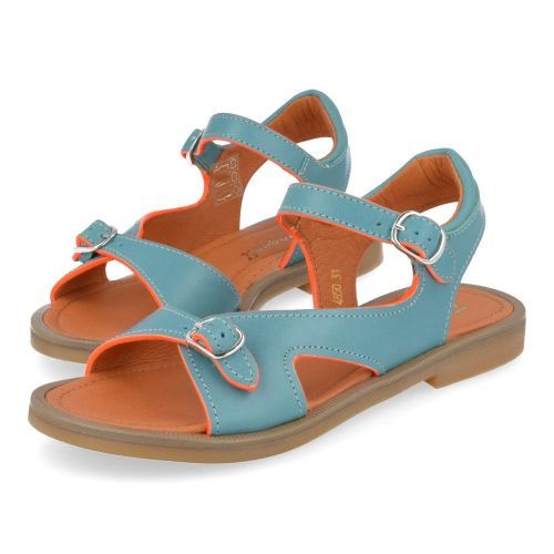 Romagnoli sandalen blauw Meisjes ( - blauw leder sandaaltje4850R057) - Junior Steps