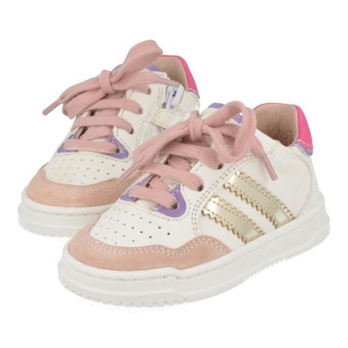 Romagnoli sneakers wit Meisjes ( - wit roze sneaker 4231R026) - Junior Steps